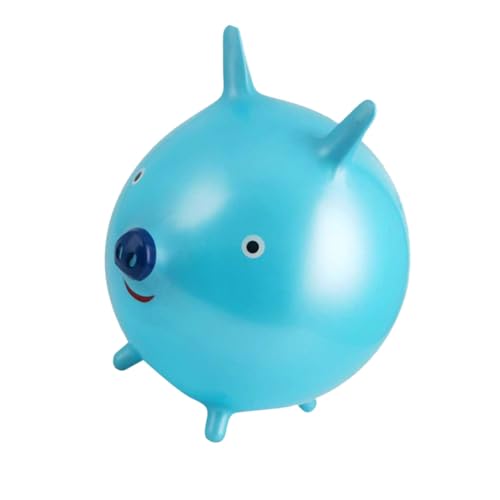 WESIEVYA Großer Aufblasbarer Hüpfball Für Robuster PVC Bouncing Ball Mit Cartoon Design Ideal Für Drinnen Und Draußen Durchmesser Ca Hellblau Spaß Für Kleinkinder von WESIEVYA