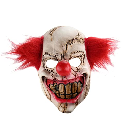 WESIEVYA Gruselige Clownmaske Für Halloween Unheimliche Schaurige Maske Für Erwachsene Ideales Kostümzubehör Für Karneval Und Festlichkeiten Horror Clown Maske Für Partys von WESIEVYA