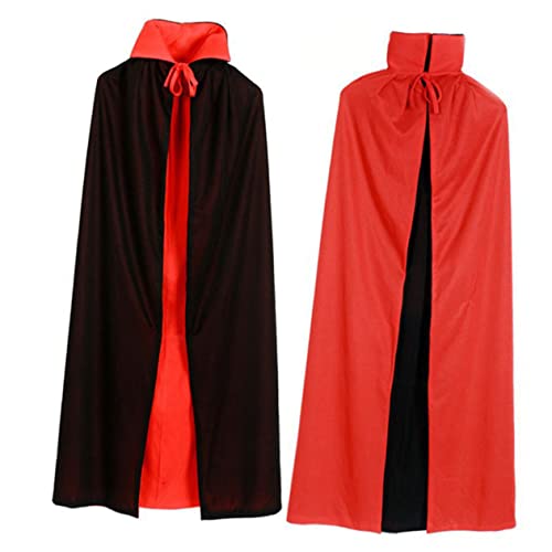 WESIEVYA Halloween Umhang 90cm Doppelter Stoff Umhang Und Vampir Kostü Für Jungen Und ädchen Cosplay Cape Für Karneval Weihnachten Und Rollenspiele von WESIEVYA