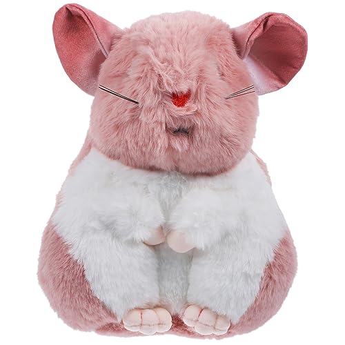 WESIEVYA Hamster Puppe Hamster Spielzeug hamsterspielzeug süßes Kuscheltier Tierpuppe Neuartiges Tierspielzeug Kinderspielzeug Hamsterpuppenspielzeug Hamster Stofftier pp Baumwolle Rosa von WESIEVYA