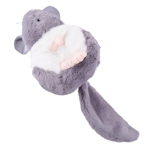 WESIEVYA Hamster Puppe Haustier Chinchilla Stofftier Kuscheltiere Für Mädchen Sprechendes Kaktusspielzeug Plüsch-Hamster-Figur Plüsch-Hamster-Puppen Tierisches Spielzeug Pp Baumwolle Grey von WESIEVYA