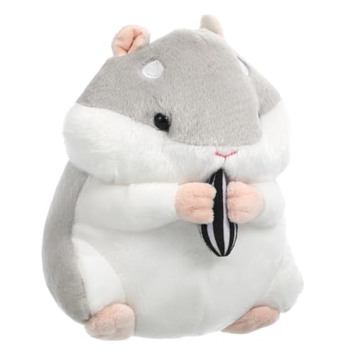 WESIEVYA Hamster Stoffpuppe 23 cm Graues üschtier Im Cartoon Stil Bezauberndes Spielzeug Für Kinder Und Kleinkinder Ideales Und Dekoratives Element Für Das Zuhause von WESIEVYA