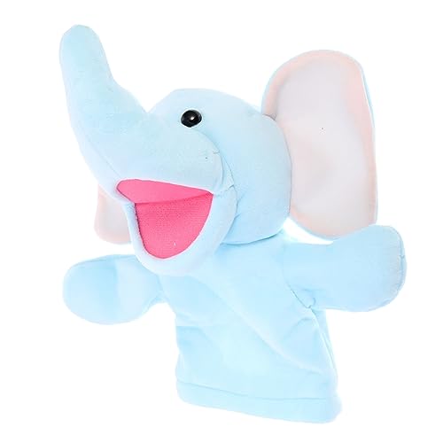 WESIEVYA Handpuppe Animal-Design pummeluff Kuscheltier Finger Puppets Lustig Play Tierpuppen Spielzeug Plüsch vorgetäuschte Spielzeuge Puppen für Kinder Tierspielzeug für Kinder Stoff Blue von WESIEVYA