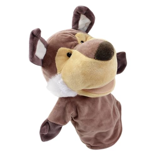 WESIEVYA Handpuppe Wolf Puppen Zum Plüschtier Spielzeug Geschichte Erzählende Marionette Handpuppe Für Kinder Tierische Handpuppe Plüsch Handpuppe Wolf Handpuppe Pp-Baumwolle von WESIEVYA