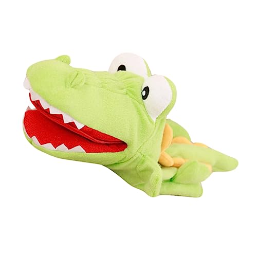 WESIEVYA Handpuppe Zoopuppen für Kinder Familie Fingerpuppen Plüsch chinesische Tierkreiszeichen Eltern-Kind-Plüschtier Chaps Kinder tiegerkostuem Kinder crog crokodok croceyes Stoff Green von WESIEVYA