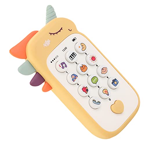 WESIEVYA Handy Für Babyphone Entzückendes Cartoon-Telefon -Telefon Pädagogisches Telefonspielzeug Musik Klingt Telefon Musikspielzeug Plastik Yellow von WESIEVYA