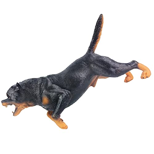 WESIEVYA Hundeschmuck Hundemodelle Kleinkind-Ornament Hundefiguren Für Kinder Stehende Hundestatue Tierkognitives Modell Hundestatue Für Kinder Spielzeug-hundezubehör Plastik Black von WESIEVYA