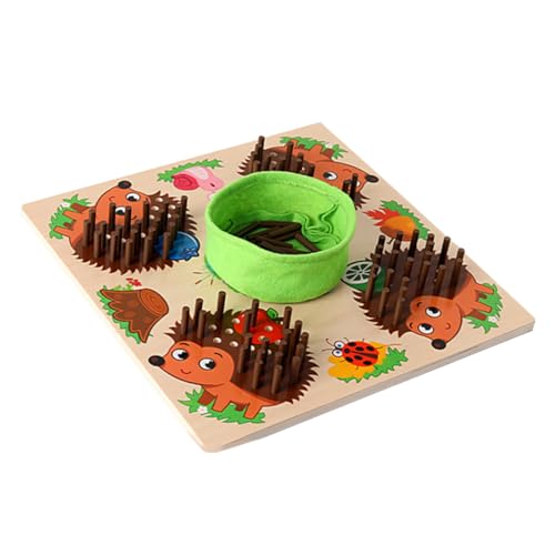 WESIEVYA Igel Interessantes Kinderspielzeug Lernspielzeug Lustiges Kinderspielzeug Pädagogisches Babyspielzeug Kinderbedarf Puzzle- Kompaktes Igelspielzeug Brown Hölzern von WESIEVYA