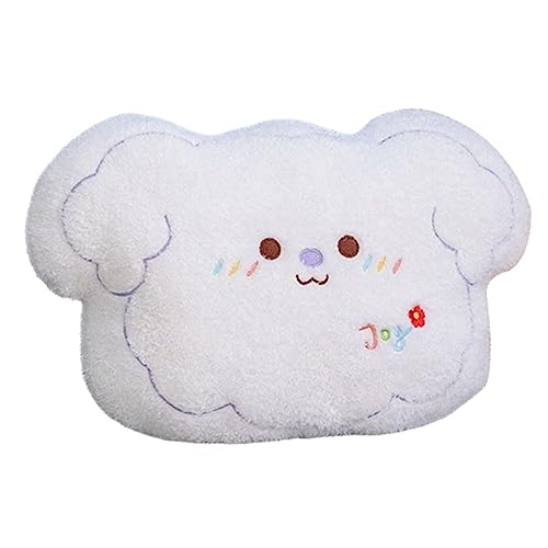 WESIEVYA Kopfkissen büro Dekoration Office Decoration lauch Kuscheltier Geschenkeidee Living Room Decoration Plüsch Hund kreative Puppe Cartoon gefülltes Kissen PP Baumwolle Weiß von WESIEVYA