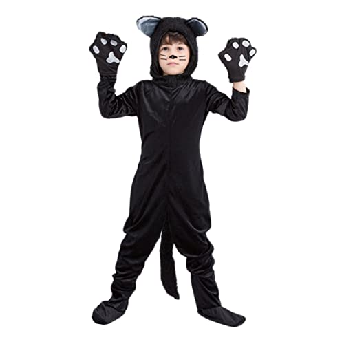 WESIEVYA Kreatives Katzenkostüm Für Kinder Halloween Rollenspiel Kleidung Größe S Lustige Und Auffällige Cosplay Kleidung Für Besondere Anlässe Und Auftritte Süßes Outfit Für Kleine von WESIEVYA