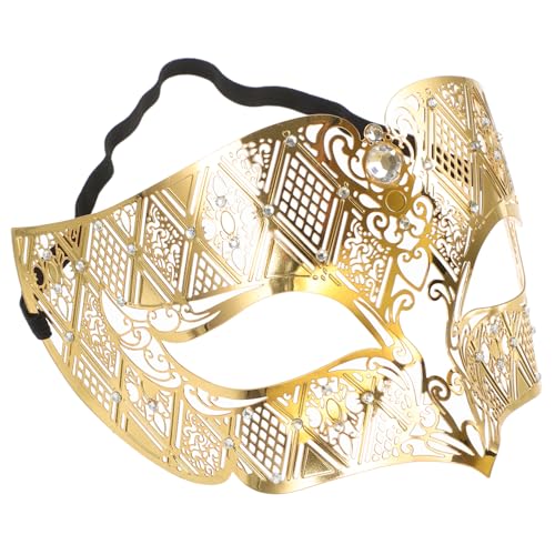 WESIEVYA Maskerade Party Maske Aus Mit Strass Halbes Gesicht Elegante Dekorationsmaske Für Karneval Halloween Und Abschlussball Glamourö Accessoires Für Kostümpartys von WESIEVYA