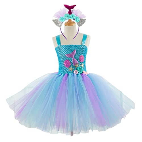 WESIEVYA Meerjungfrauenrock für Kinder Meerjungfrau Hochzeitskleid Kostüm Mädchen Kleider kinderkleider costume brautkleid Tutu-Rock für Mädchen Meerjungfrauenkleid für Kinder von WESIEVYA