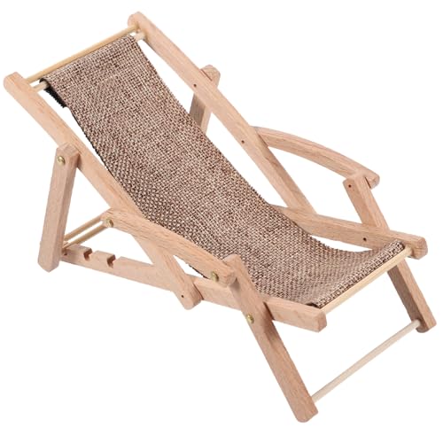 WESIEVYA Select Mikrolandschaft Strand Sommer Deko Strandstuhl Modell Dekorative Miniaturmöbel Für Puppenhaus Mikro Landschaftsdesign Liegestuhl von WESIEVYA