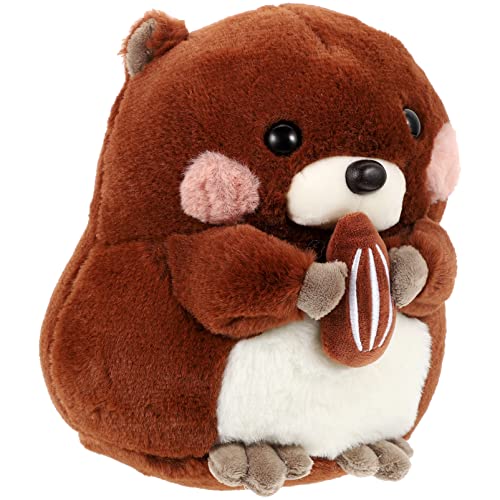 WESIEVYA Murmeltier-Puppe Murmeltier Kuscheltier niedlich Stoffhunde für Kinder Kuscheltier Bodenmurmeltier Tierplüsch Bodenmurmeltier Murmeltiere Plüschtiere PP Baumwolle Brown von WESIEVYA