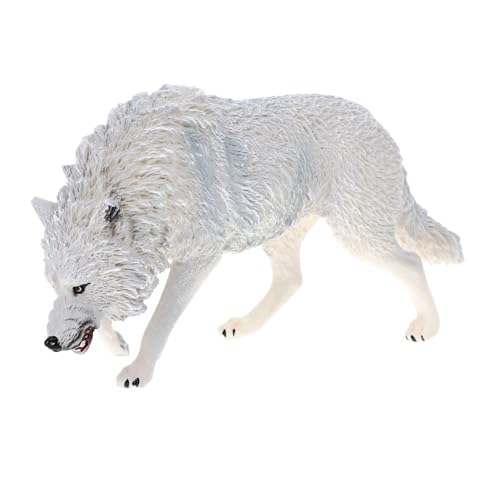 WESIEVYA Nordamerikanisches Braunes Wolfsmodell Figuren Für Kleinkinder Wolfsfiguren Figuren Für Tischdekoration Wolfsmodelle Dekoratives Tiermodell Wildtierfigur Dekorative von WESIEVYA