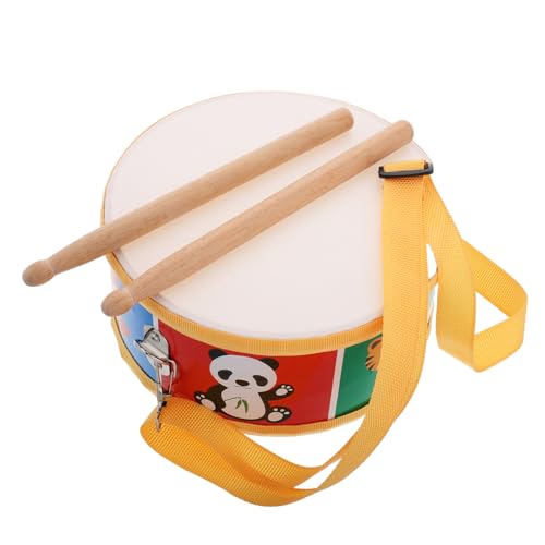 WESIEVYA Orff Instrument Holzpercussion Drum Set Cartoon Animal Marching Snare Drum Mit Verstellbare Gurt Und Drum Sticks Für von WESIEVYA