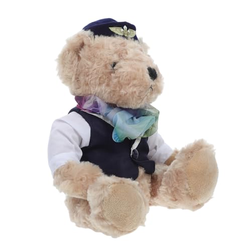 WESIEVYA Plüschbär Stewardess Sitzend Kuscheltier für Jugendliche Partydekoration Festliches Weiches Stofftier mit Feiner Verarbeitung und Charmantem Design WESIEVYA Plüschbär Stewardess Sitzend Kuscheltier für Jugendliche Partydekoration Festliches Weiches Stofftier mit Feiner Verarbeitung und Charmantem Design von WESIEVYA
