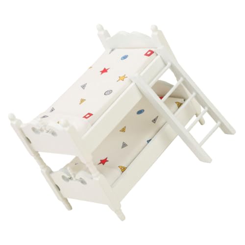 WESIEVYA Puppenhaus Etagen Bett Babypuppentrage für Kinder Spielzeug Koje Puppenbett Miniatur puppenhaus Schlafzimmer puppenhaus Einrichtung Mini-Möbelmodell Bettpuppen-Minimodelle Stoff von WESIEVYA