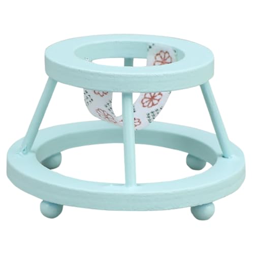 WESIEVYA Puppenhaus babyzimmer holzmöbel holzspielzeug miniaturmöbel Spielzeug für Kinder Kinderwagen Puppenwagen winziges Mini-Möbel Zubehör für Puppenhäuser aus Holz MDF Sky-Blue von WESIEVYA