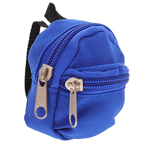 WESIEVYA Puppenrucksack Spielzeug Miniatur Wohnaccessoires Rucksack Für Puppen Schließfach Rucksäcke Schulranzen-Ornament Mini-Rucksack- Kleiner Rucksack Mini- - Polyester Blue von WESIEVYA