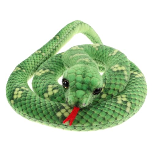 WESIEVYA Python- Schlange Insektenfänger Halloween Dekoration lustiges Urkomische Partydekoration Trickspielzeug für Partys Streichmodell PP Baumwolle Green von WESIEVYA