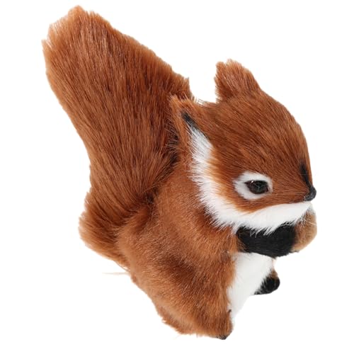 WESIEVYA Realistisches Plüsch eichhörnchen Modell mit Detailgetreuem Fell Niedliches Mini Waldtier für Dekoration und Fotorequisit Vielseitiges Stofftier Geschenk in Dunkelbraun WESIEVYA Realistisches Plüsch eichhörnchen Modell mit Detailgetreuem Fell Niedliches Mini Waldtier für Dekoration und Fotorequisit Vielseitiges Stofftier Geschenk in Dunkelbraun von WESIEVYA