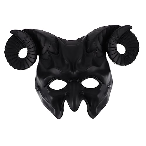 WESIEVYA Romanmaske Halloween-Hörner Nachtmaske des Teufels Masken halloween costume halloween kleidung Halloween- dekoration für Party Halloween-Party Plastik Black von WESIEVYA