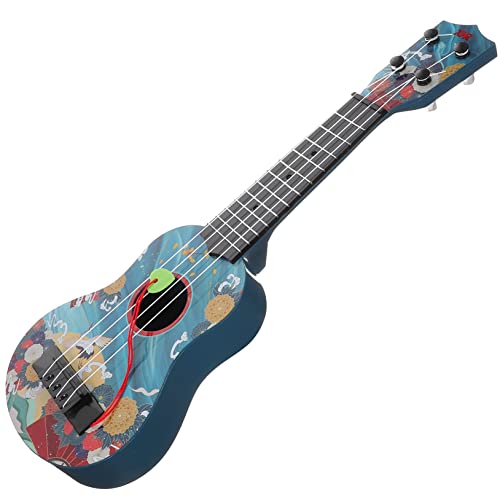 WESIEVYA Simulation Gitarre Spielset Für Kinder Gitarrenspielzeug Für Kinder Mini-musikspielzeug Gitarrenspielzeug Zum Frühen Lernen Imitiertes Gitarrenspiel Mini-bassgitarre Plastik Blue von WESIEVYA