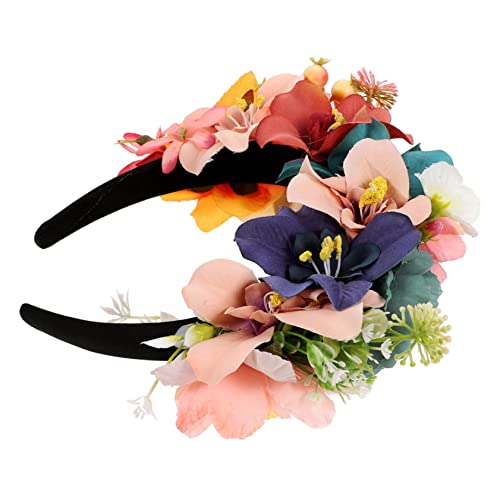 WESIEVYA Simulationsblumen Stirnband Lebendiges Kunstblumen Haarband Für Damen Eleganter Kopfschmuck Mit Blumendekoration Für Partys Hochzeiten Und Besondere Anlässe von WESIEVYA