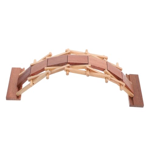 WESIEVYA Spielzeug Modell Bogenbrücke Modell Einer Holzbogenbrücke Naturwissenschaftliches Lernset Handgefertigte Bogenbrücke Pädagogische Bogenbrücke DIY-Handwerk Hölzern von WESIEVYA