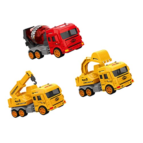 WESIEVYA Spielzeugfahrzeuge Set Sanitär LKW Technik Van Feuerwehrauto Mit ägheitsantrieb Ideal Für Kinder Und Babys Bagger LKW Kran Und Mischer LKW von WESIEVYA