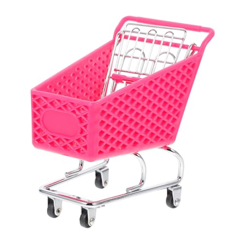 WESIEVYA Warenkorb Vorgeben Verrückt Puppenwagen Kinderwagen Organizer Kasse Schreibtisch-stifthalter-Wagen Mini-einkaufswagen Mini-supermarkt- Abs Kleine Trolley-spielzeuge Eisen von WESIEVYA