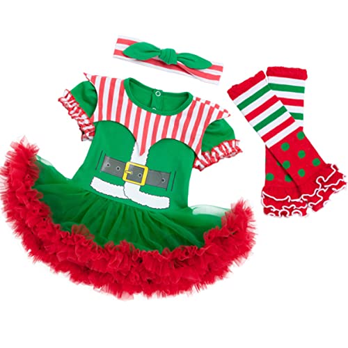 WESIEVYA Baby Koordiniertes Outfit 0-3 Monate Weihnachtskleid Kleinkind Baby Weihnachtsoutfits Kleidung von WESIEVYA