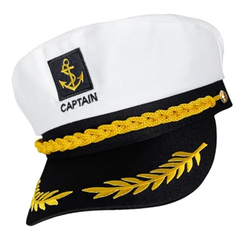 WESIEVYA Captain Hat Halloween Kopfbedeckungen Kapitänsmütze Für Verstellbare Matrosenmütze Cosplay Hut Für Kostümparty Sommer Ütze Für Jungen Und Ädchen Mit Kopfumfang von WESIEVYA