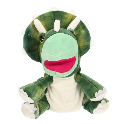 WESIEVYA Spielzeug Dino Handpuppe Handpuppe Plüsch Handpuppe Dinosaurierspielzeug Für Jungen Puppen Ausgestopft Interaktives Kinderpuppe Interaktives Marionettenspielzeug Lustige Plüschpuppe Green von WESIEVYA