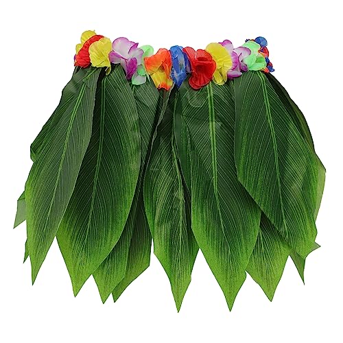 WESIEVYA hawaii outfit hawaii kleidung wundrrschön hula milla Hawaii-Party Partyzubehör tutu rock Hawaii-Grasrock Dekor hawaiianisches Partykostüm Bananenblattrock Hawaiischer Grasrock rot von WESIEVYA