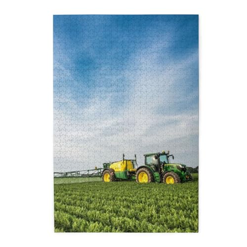 Bunte Holzpuzzle Traktor Farm – herausforderndes Bilderpuzzle-Spiel für Erwachsene und Puzzle-Enthusiasten – 1000 Teile interaktives Puzzle von WESTCH