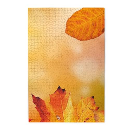 Buntes Holzpuzzle im Herbst – herausforderndes Bilder-Puzzle-Spiel für Erwachsene und Puzzle-Enthusiasten – 1000-teiliges interaktives Puzzle von WESTCH