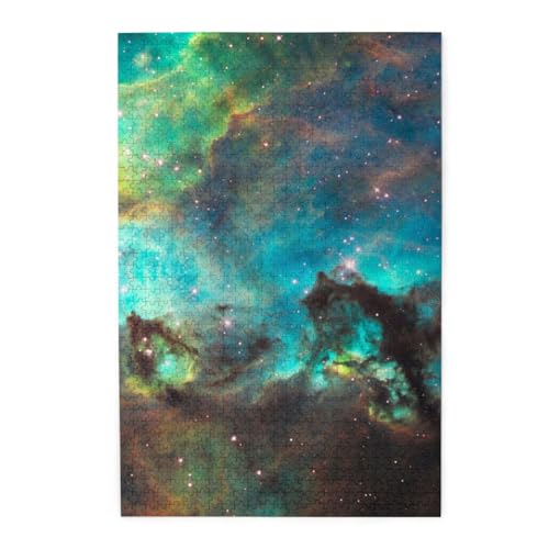 Universum Galaxy Space Buntes Holzpuzzle – herausforderndes Bilderpuzzle-Spiel für Erwachsene und Puzzle-Enthusiasten – 1000 Teile interaktives Puzzle von WESTCH