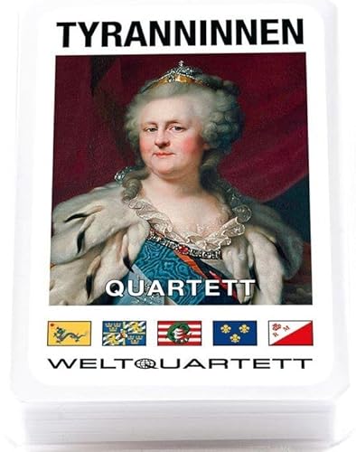 WESTCRAFT Spielquartett Karten Quartett Spiel Tyrannen I-IV Ungeziefer Marien-Erscheinung Junkfood Seuchen (Tyranninnen (Diktator-Frauen)) von WESTCRAFT