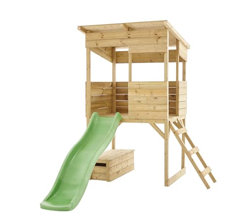 Westmann Holz Stelzenhaus Wildnis | Spielhaus mit Rutsche | Natur | 241x167x205 cm von WESTMANN