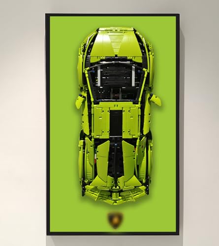 Display Wandboard für Lego Technic Lamborghini Sián FKP 37 42115, kompatibel mit Lego Lamborghini Autos, Geschenkideen für Lego Auto-Wandhalterungs-Enthusiasten, 50 x 80 cm, nur Display Wallboard von WETCEAOM