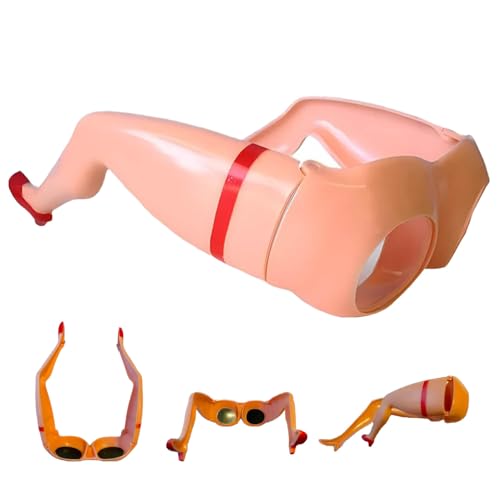 WEYSHHT Novelty Leg & Buttocks Sunglasses, Funny Glasses for Adults, Neuartige Sonnenbrillen für Beine und Gesäß, Gag-Brille für Erwachsene, Lustige Partykostümbrillen, Cosplay-Requisiten von WEYSHHT