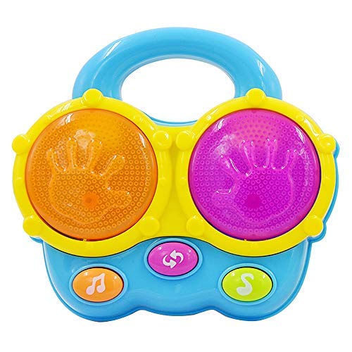 WEofferwhatYOUwant Bongo Trommel - Tragbares Musikspielzeug mit 3 Spielmodi für Babys ab 9 Monate von WEofferwhatYOUwant