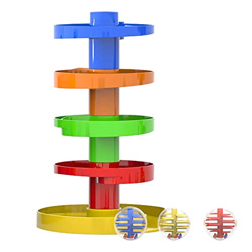 Single Kugelbahn Toy für Kinder - Spinning Swirl Ball Ramp Aktivität Spielen Sie Spielzeug sicher ab 9 Monaten von WEofferwhatYOUwant