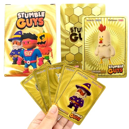 55 Stück Gold Cartoon Karte,Spiel karten Set,Karten Spiel,Trading Spiel Cards,Spiel Cartoon Karten Geschenke für Kinder zu sammeln, zu teilen von WFRPABY