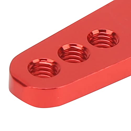 WGFOIP 4-teiliges CNC-RC-Lenkservoarm-Set aus Schwarzer Aluminiumlegierung, Kompatibel mit RC-Autos Im Maßstab 1:10 (Rot) von WGFOIP