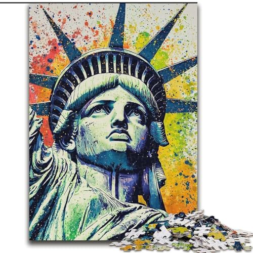 Puzzle 1000 Teile für Erwachsene, Freiheitsstatue, Puzzle für Erwachsene, 1000 Teile, Spielzeug, Geschenk, pädagogisch wertvoll, intellektuell, entspannend, lustiges Familienspiel (Größe 26x38cm) Puzzle 1000 Teile für Erwachsene, Freiheitsstatue, Puzzle für Erwachsene, 1000 Teile, Spielzeug, Geschenk, pädagogisch wertvoll, intellektuell, entspannend, lustiges Familienspiel (Größe 26x38cm) von WGLINGX