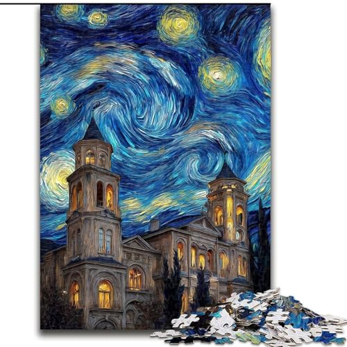 Puzzle 1000 Teile für Erwachsene, Nachthimmel-Schloss, Puzzle für Erwachsene, 1000 Teile, Spielzeug, Geschenk, pädagogisches, intellektuelles, entspannendes, lustiges Familienspiel (Größe 26x38cm) Puzzle 1000 Teile für Erwachsene, Nachthimmel-Schloss, Puzzle für Erwachsene, 1000 Teile, Spielzeug, Geschenk, pädagogisches, intellektuelles, entspannendes, lustiges Familienspiel (Größe 26x38cm) von WGLINGX