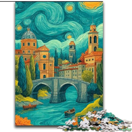 Puzzle 1000 Teile für Erwachsene, Venedig-Nachthimmel, Puzzle für Erwachsene, 1000 Teile, Spielzeug, Geschenk, pädagogisch wertvoll, intellektuell, entspannend, lustiges Familienspiel (Größe 26x38cm) Puzzle 1000 Teile für Erwachsene, Venedig-Nachthimmel, Puzzle für Erwachsene, 1000 Teile, Spielzeug, Geschenk, pädagogisch wertvoll, intellektuell, entspannend, lustiges Familienspiel (Größe 26x38cm) von WGLINGX